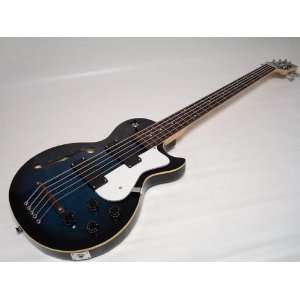  5 String Electric Bass Guitar, Hollow Body Guitar, Blue 