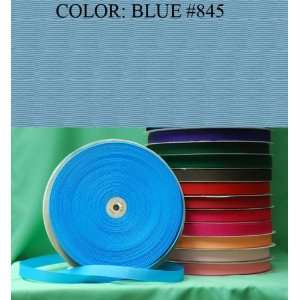  50yards SOLID POLYESTER GROSGRAIN RIBBON Blue #845 3~USA 