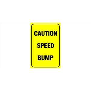  3x6 Vinyl Banner   Caution Speed Bump 