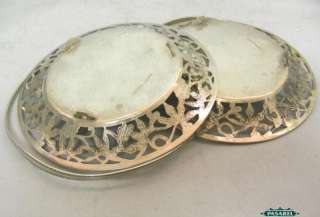 Pair Chinese Export Silver Pierced Bowls China Ca 1900  