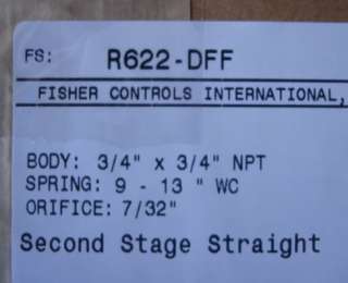 Fisher Controls Service Regulator type R622 DFF  