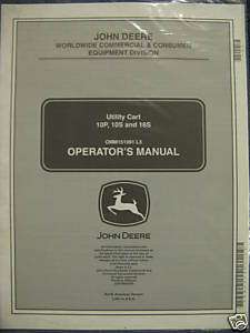 John Deere 10P 10S 16S Utility Cart Operator Manual L3  