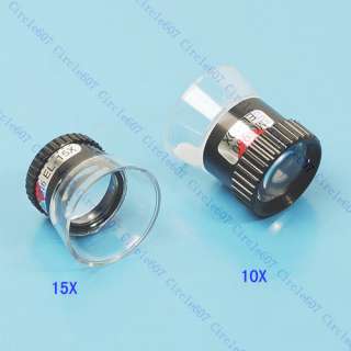 10X + 15X Eye Magnifier Loupe Lens Set Jeweler Tool 2P  