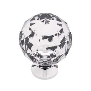   Design Facets Cab HW Liberty 1.53 Inch Round Knob   Chrome And Clear