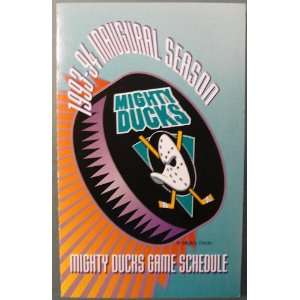  1993 94 Mighty Ducks Hockey Team Inagural Season Fold Out 