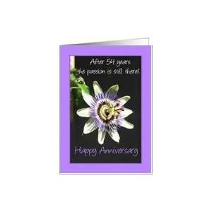  54th Anniversary passion flower Card Health & Personal 