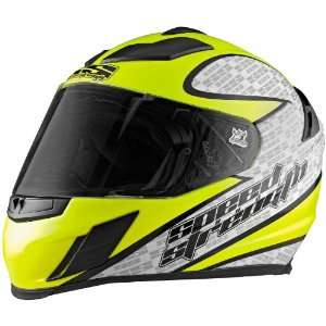   Face Motorcycle Helmet Hi Vis Yellow Twist of Fate Medium M 87 5518
