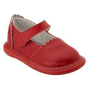  Wee Squeak AM2506RD Girls Punched Leather Mary Jane Baby