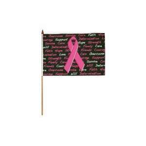  Breast Cancer Inscriptions Flag, 12 X 18 Patio, Lawn 