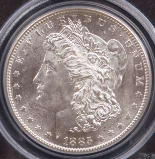 1885 S Morgan Silver Dollar PCGS MS62 w/SUPER DMPL REVERSE  