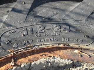 REAR TRACTOR TIRES AND RIMS 11.2x24 1768  