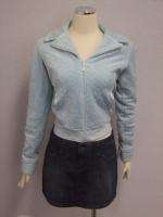 198 Juicy Couture  Ice Blue quilt Coat Size S  