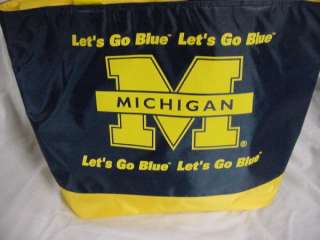 MICHIGAN WOLVERINES COOLER INSULATED LARGE BAG NEW  