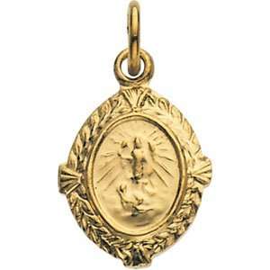  14K Gold St. Raphael Medal with Out Jump Ring Jewelry