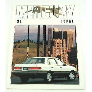    1991 91 Mercury TOPAZ BROCHURE GS LS LTS XR5 