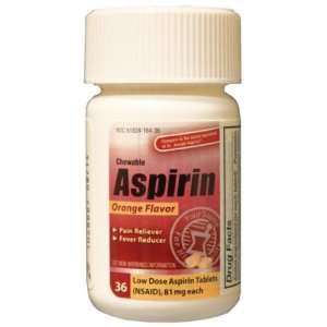  Chewable Aspirin 36 Count Bottle Case Pack 24   419196 