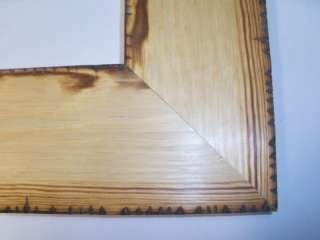 Wide Natural Pine Rustic Canvas Picture Frame SQ.  