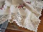 ribbon embroidery crochet lace table topper s cream $ 13