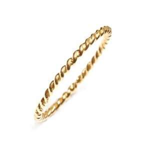  14k Yellow Gold Rope 1.65m Band Size 6 Jewelry