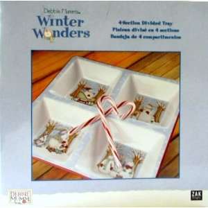  Debbie Mumms Winter Wonders 4 Section Divided Tray 