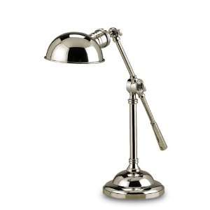  Currey & Company 6738 Chamber 1 Light Desk Lamps in Nickel 