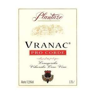  Plantaze Vranac Pro Corde 750ML Grocery & Gourmet Food