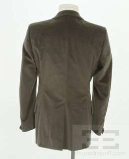   Laurent Brown Velvet Two Button Mens Blazer Size 46 NEW $1385  