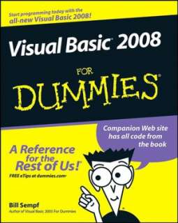   Visual Basic 2008 For Dummies by Bill Sempf, Wiley 