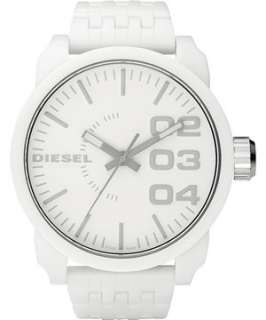 DIESEL DZ1461 Fast Ship 57mm WHITE Analog Quartz Watch OVERSIZE 