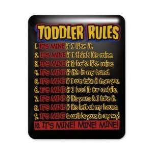  iPad Case Black Toddler Rules 
