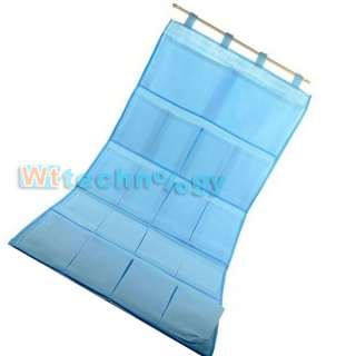 Hot 22 Different Size Pockets Blue Canvas Wall Hanging Storage Bag 