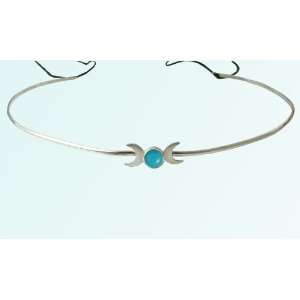 Sterling Silver Head Circlet Accented with a Genuine Turquoise Why 