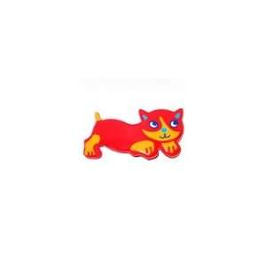 Kitty Cat Barrette Clip RED   Decorative Childrens Hair 