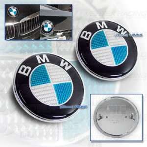 BMW E53 00 04 X5 Series Carbon Fiber Hood Trunk Roundel Emblem Blue 
