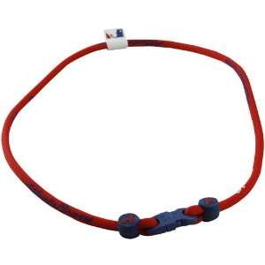   Atlanta Braves Red Royal Blue Nylon X30 Titanium Necklace Jewelry