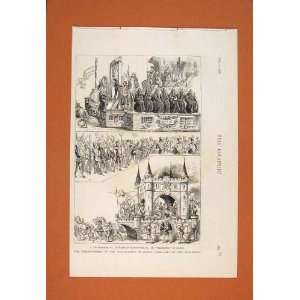  Ghent Tercentenary Pacification Procession Print 1876 