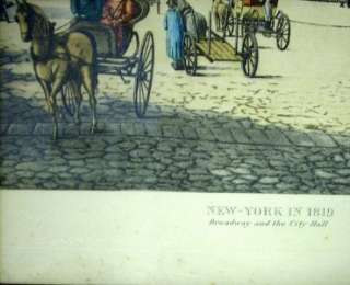 New York in 1819 Sidney Lucas 1936 Aquatint Engraving  
