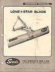 SERVIS LONE STAR 3PT HITCH BLADE OWNERS MANUAL