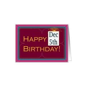  December 5th Birthday Card   Instead of Bathtub Party Day or Repeal 