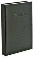 Thick Black Bonded Italian Leather Journal (9x7