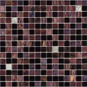  Streaked Mosaic Tiles with 4 Silver Tiles 12 x 12 Mesh 