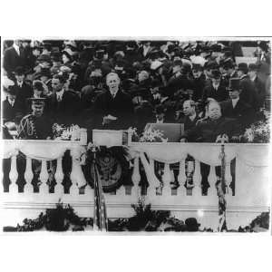  Woodrow Wilson speaking at 1st inauguration,US Capitol 