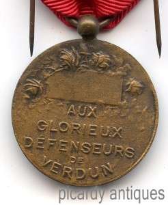 Verdun Medal, rare Prudhomme version 1914 1918 with bar VERDUN, ref 