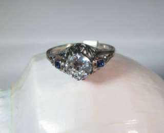   18k Art Deco 1930’s Open Filigree Style Ladies Diamond Ring  