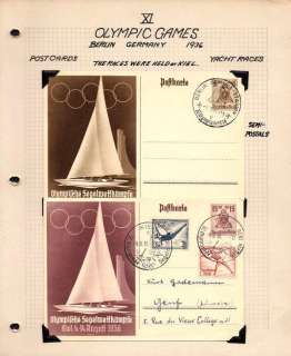 1936 German Olympic postal Stationary Collection  