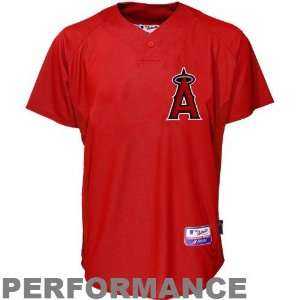 Majestic Los Angeles Angels of Anaheim Red Baseball Practice 