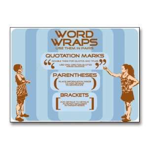  Word Wraps Punctuation Laminated Educational Poster. Eco friendly 