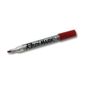  Permanent Markers, 6 Inch Metal Barrel, Box of 12 Markers, Red (87110