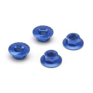 87270 Serrated Flange Nut M4 Blue (4)  Toys & Games