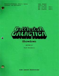 BATTLESTAR GALACTICA set of three unfilmed scripts Lorne Greene 